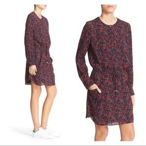 A.L.C. Sullivan Floral Print Long Sleeve Dress